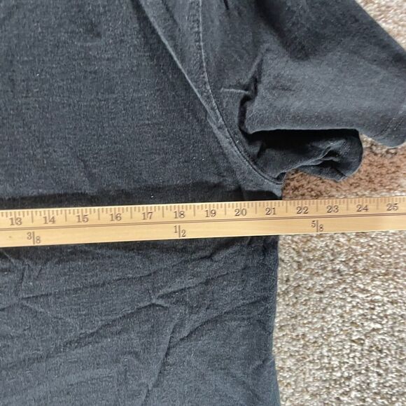 Champion Shirt Adult Large Black Big Embroidered Logo Vintage Crewneck Cotton - Picture 8 of 10